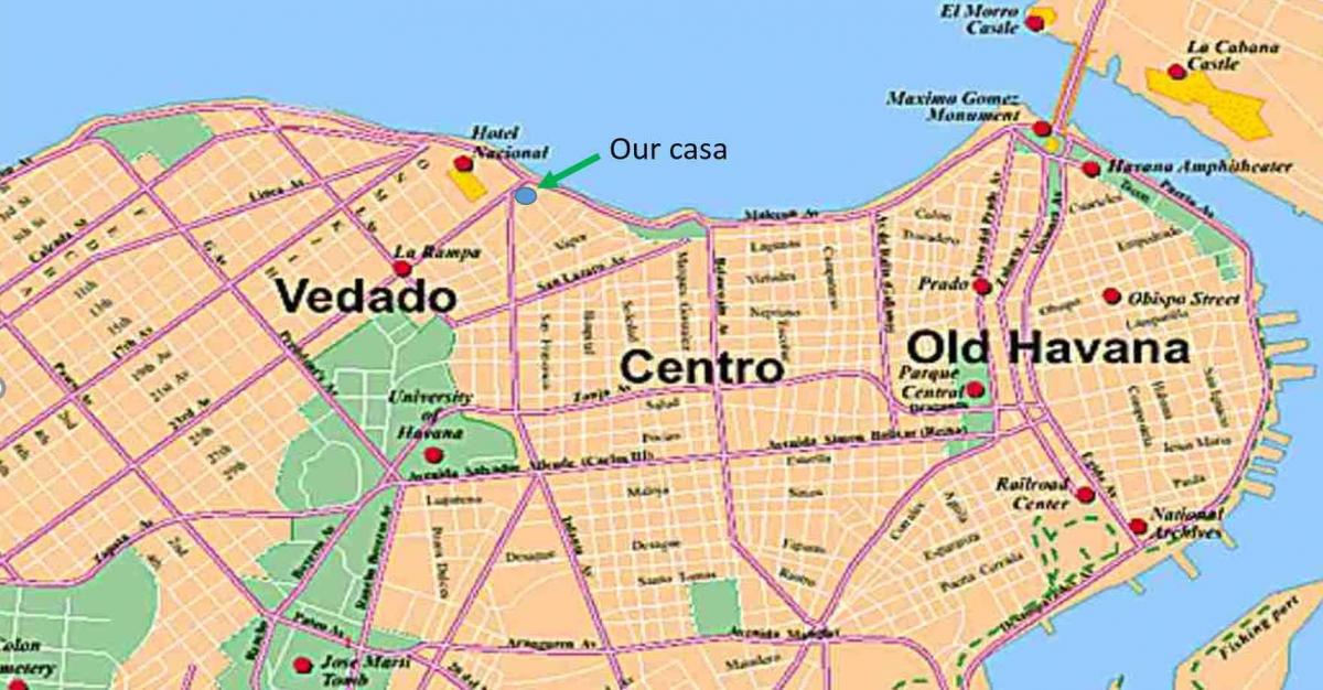 mapa de barrios de la Habana