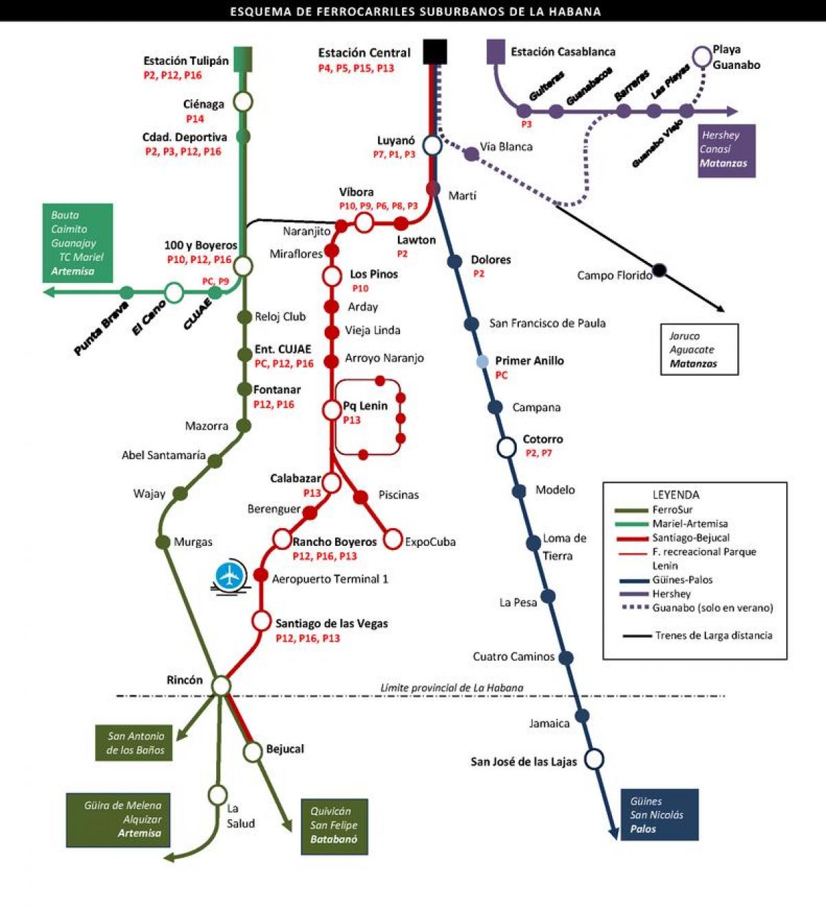 La habana bus tour mapa