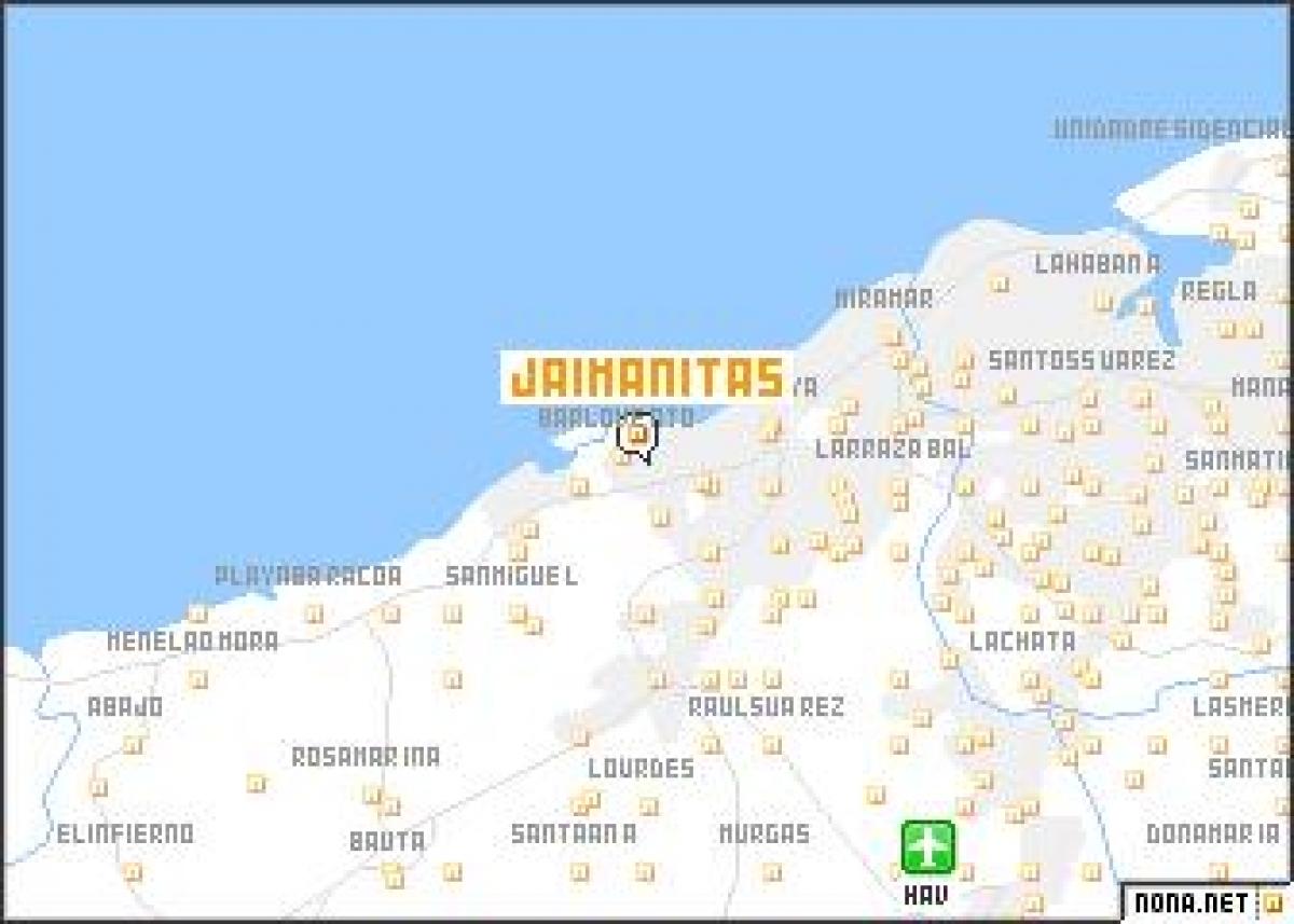 mapa de jaimanitas en Cuba