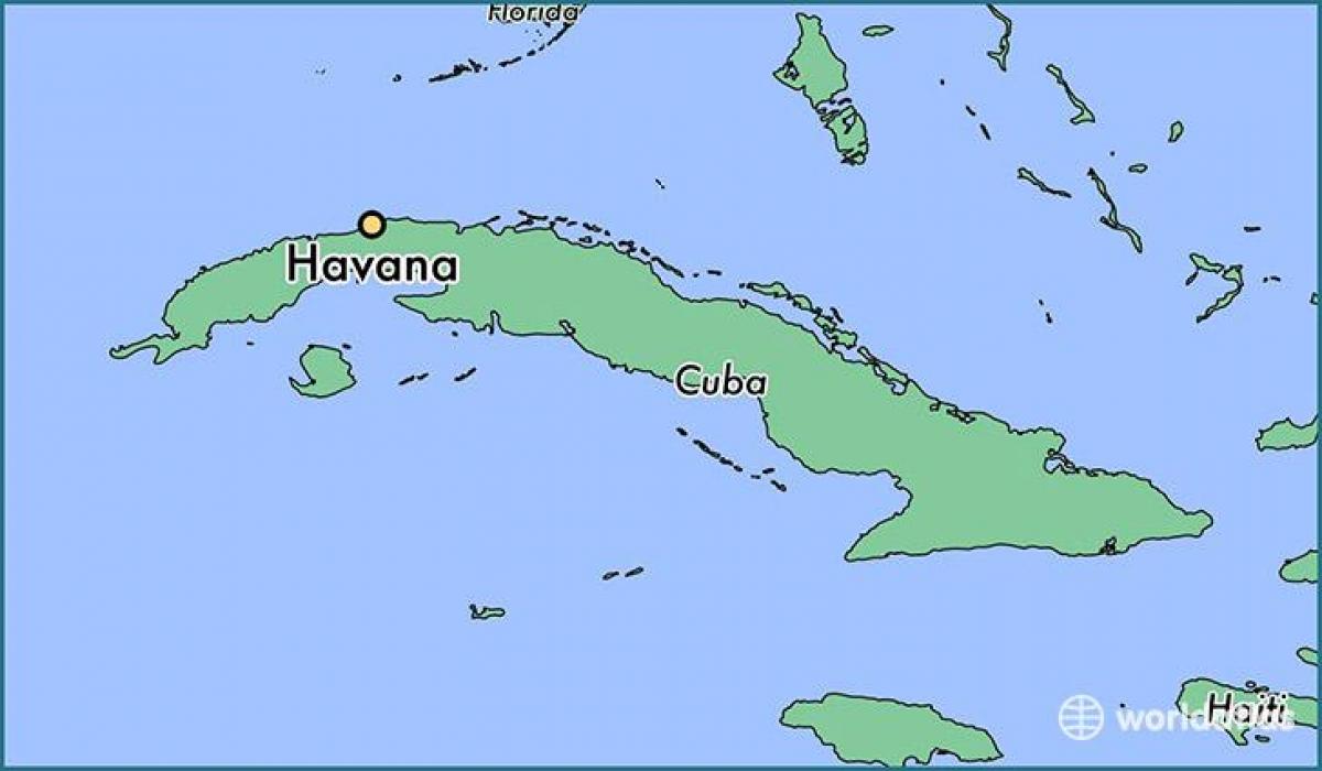 La habana, Cuba en el mapa