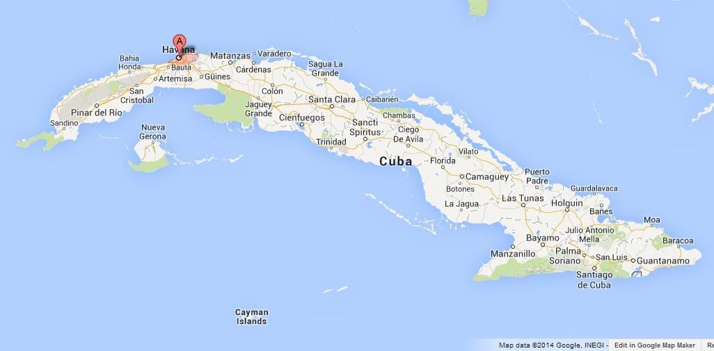 mapa de la Habana mundo