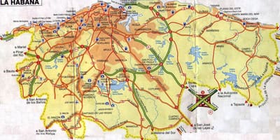 La habana, Cuba, en un mapa