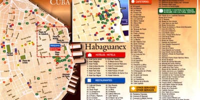 Mapa turístico de la habana