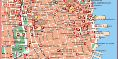 Vieja ciudad de la Habana mapa