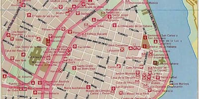 La Habana vieja, Cuba mapa